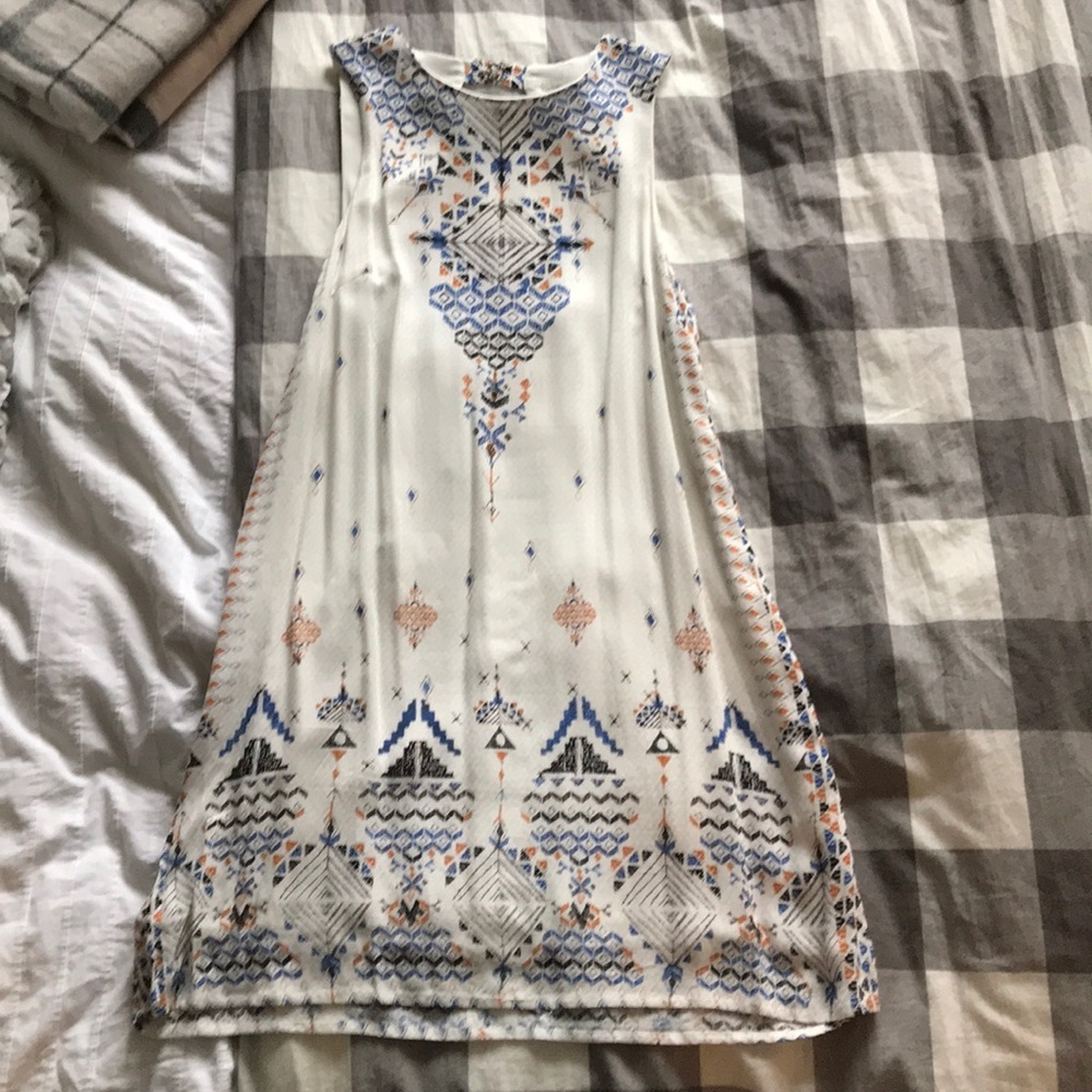 Open back patterned dress
